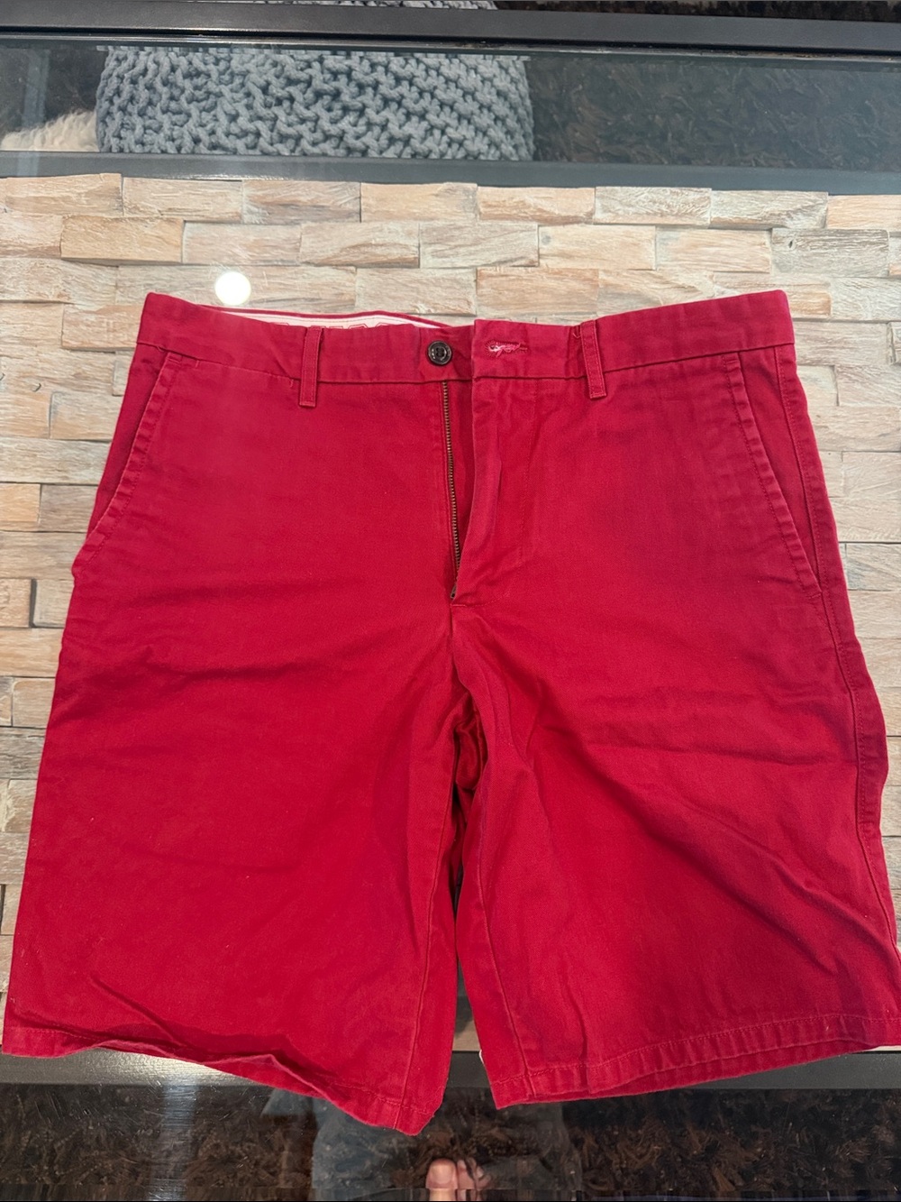 Arkansas Razorback Dockers Men's Red Flat Front Cotton Shorts